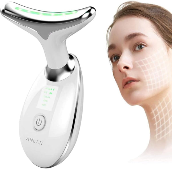 ANLAN Face Massager, Anti-Wrinkle Face Device with 3 Modes 45°C for SkinTightening & Neck Lifting EMS Massage Face Toning Firming for Women