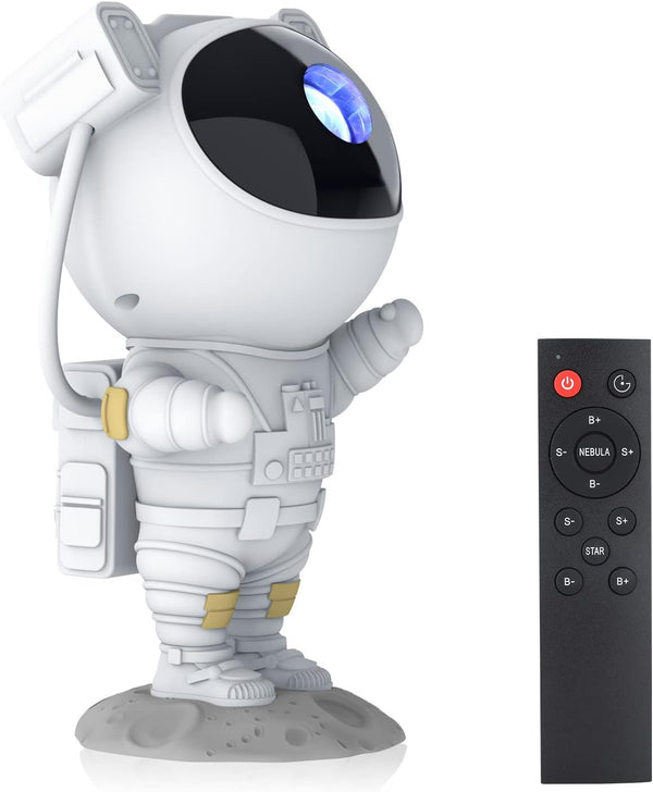 Astronaut Star Projector Galaxy Light with Timer and Remote Control, 360° Adjustable Starry Night Light Projector for Baby/Kids/Adults/Bedroom/Party/Home Decor/Game Room (White)