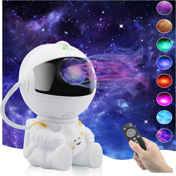 Astronaut Star Projector Night Lights for Adult,Galaxy Lights Astronaut Light Projector Space Starry Ceiling LED Lamp for Bedroom,Gaming Room, Home, Party with Timer and Remote Control (White)