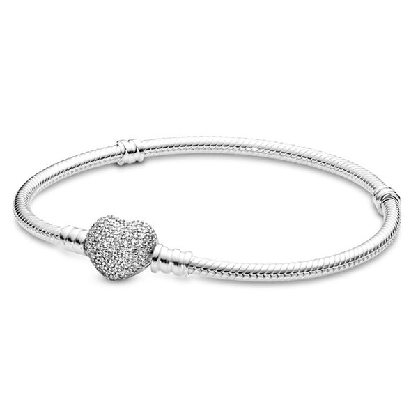 Bracciale con perline fai-da-te con cuore di diamanti