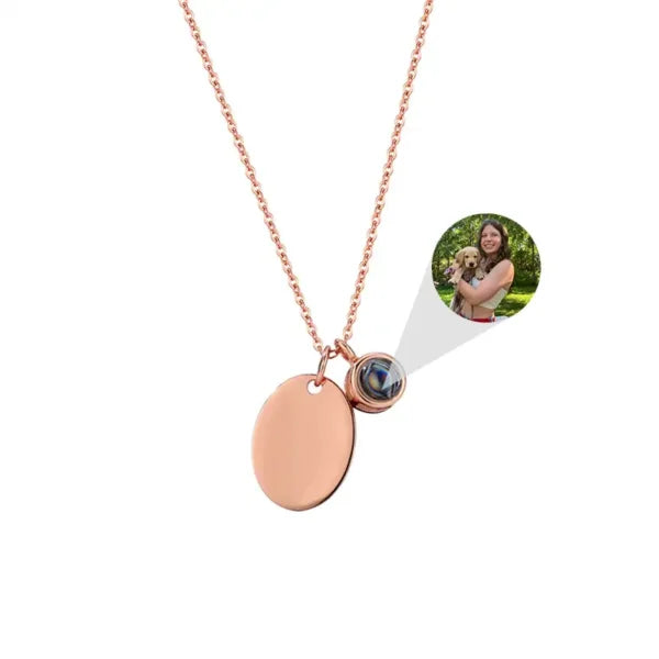 Collana personalizzata con proiezione di bouquet commemorativo per regalo di compleanno di dicembre