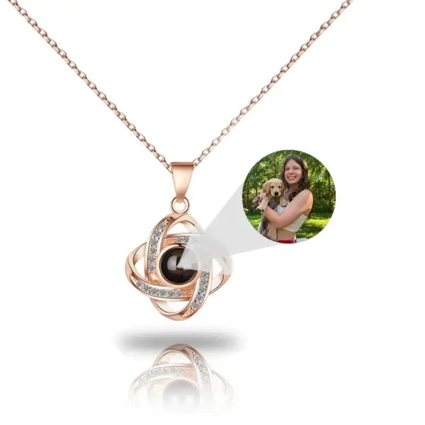 Silver Customized Photo Projection Necklace